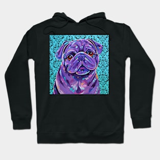 Pug dog portrait Hoodie